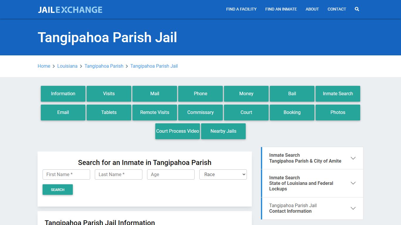 Tangipahoa Parish Jail Roster Lookup, LA, Inmate Search