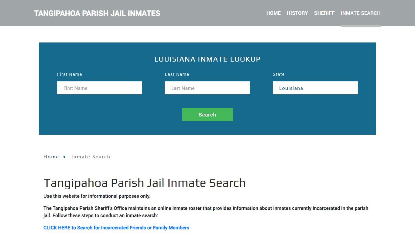 Tangipahoa Parish, LA Detainee Lookup